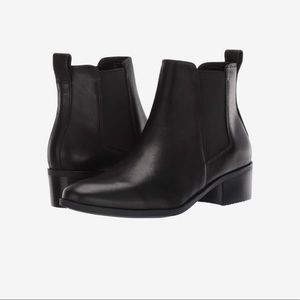 Black Leather Steve Madden Dover Booties
